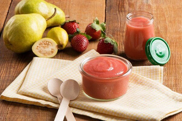 Guava, Pear and Strawberry Puree