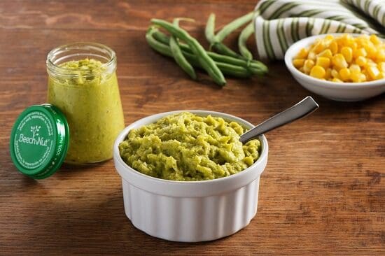 Sweet Corn and Green Bean Puree