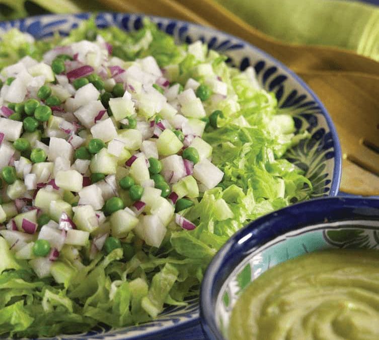 Vegetable Salad with Tangy Avocado Dressing