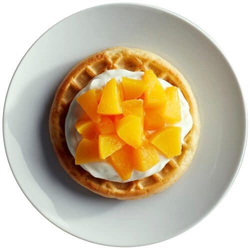 Peaches and Cream Waffle Topper