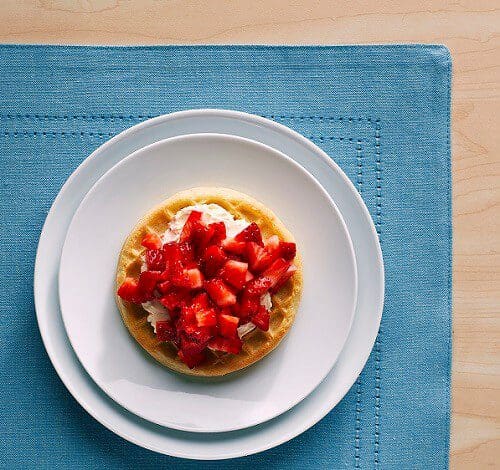 Strawberry Cream Cheese Waffles