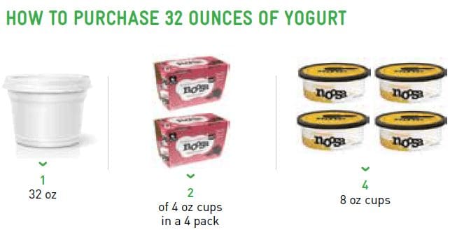 How to buy 32 ounces of yogurt