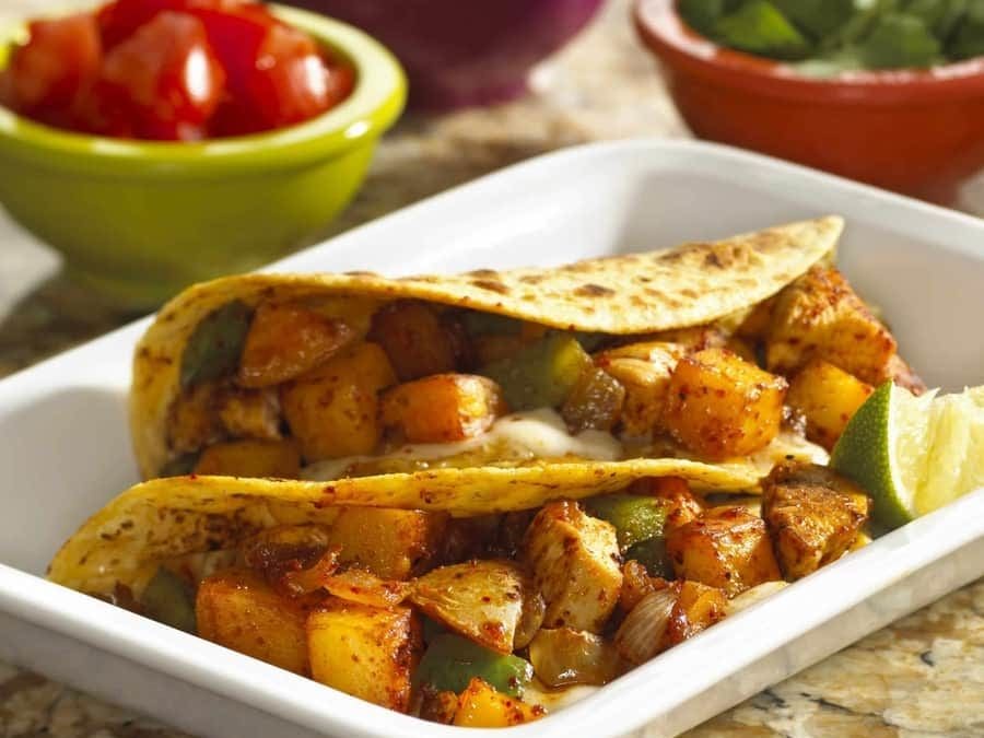 Quick Chile Lime Potato Tacos