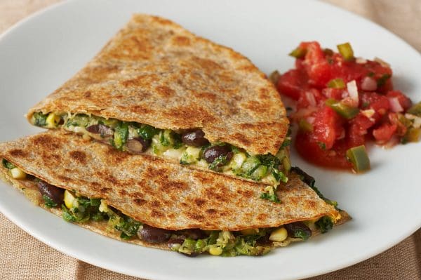 Black Bean and Vegetable Quesadilla