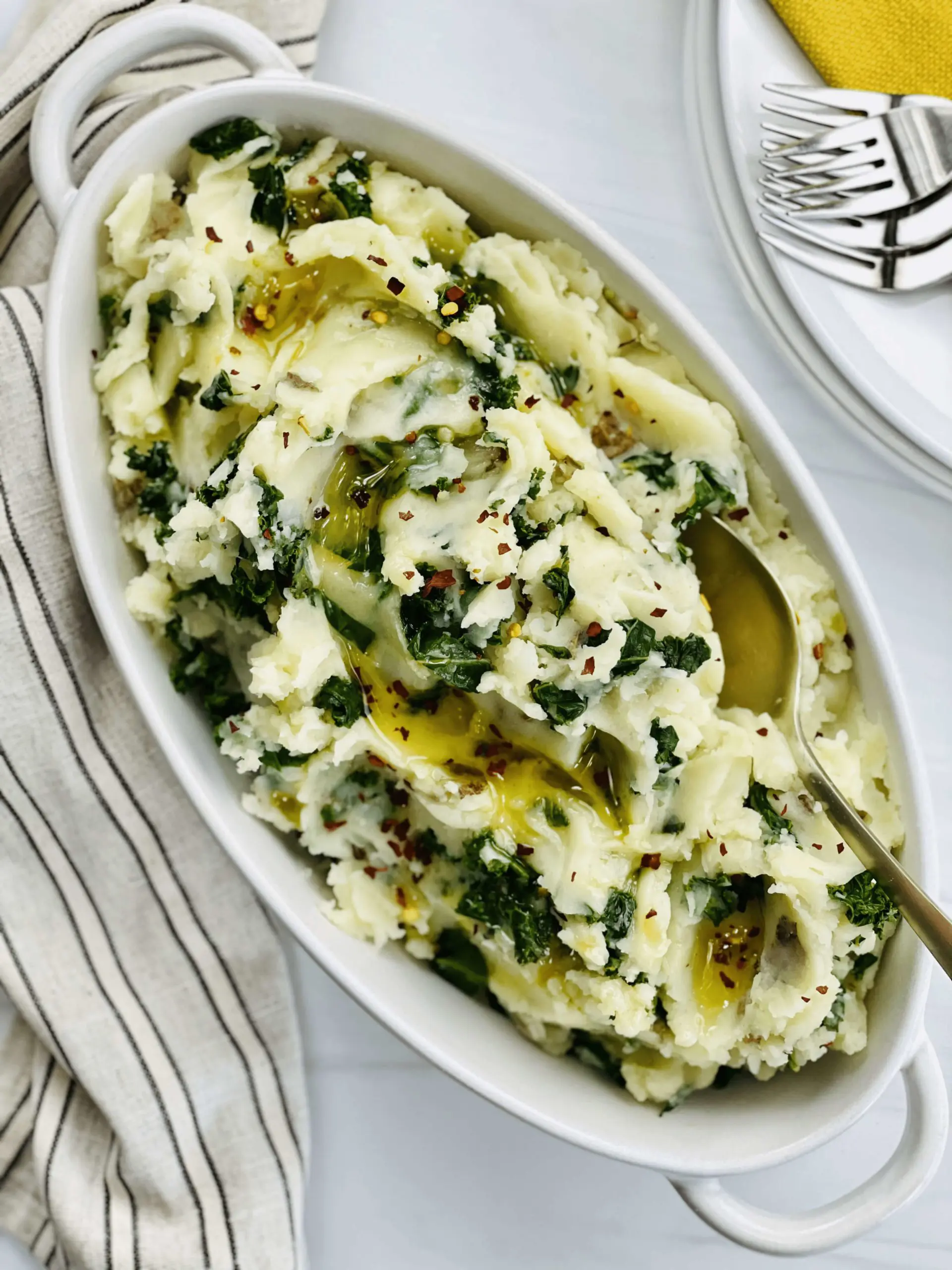 Vegan Mashed Potatoes with Kale
