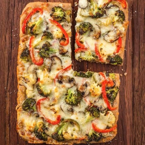 WIC Roasted Vegetable Whole Wheat Pizza