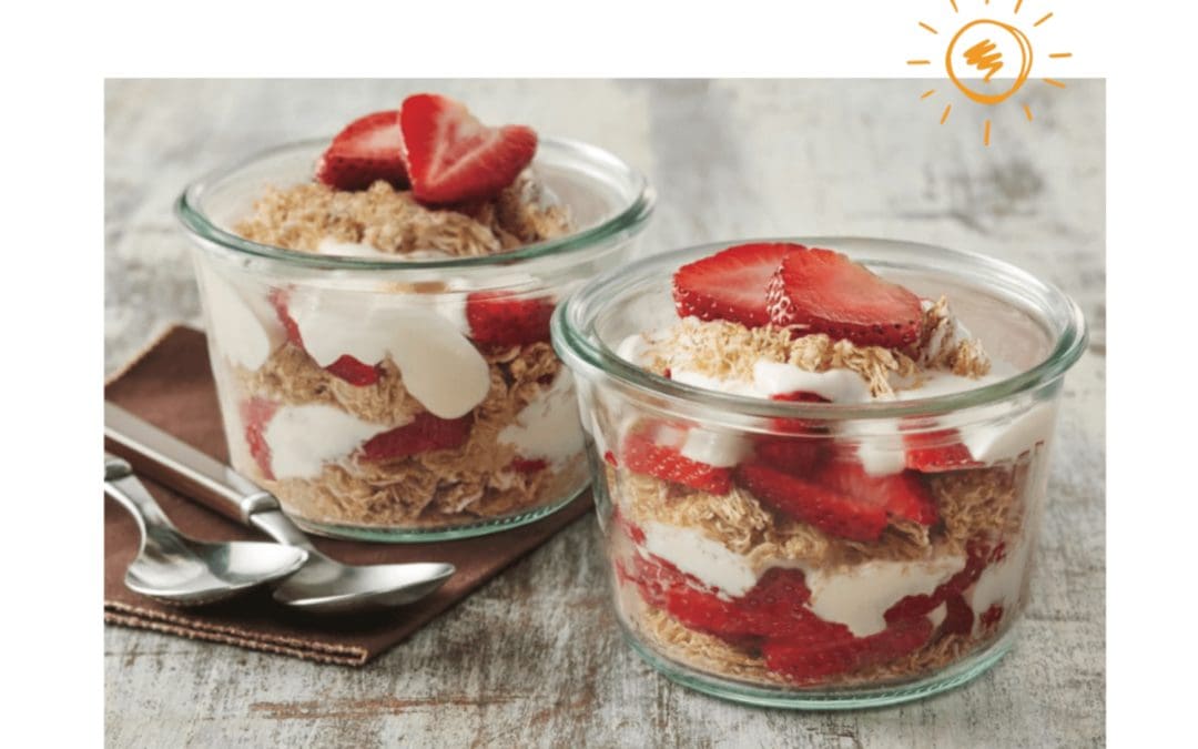 Frosted Wheats Chocolate Strawberry Yogurt Parfait