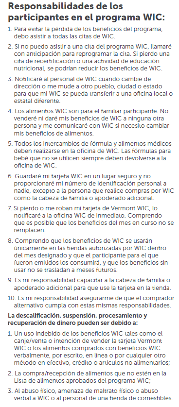 VT WIC