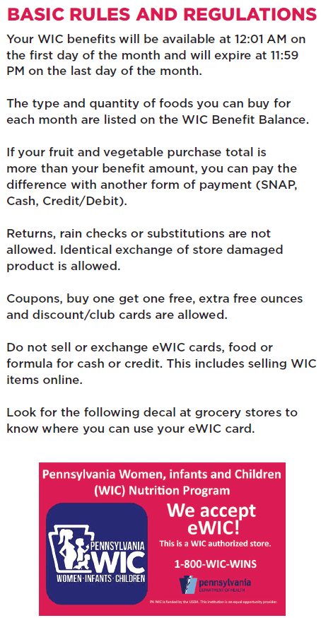 PA WIC guide