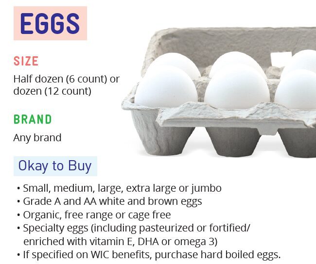 CO WIC cheese and egg