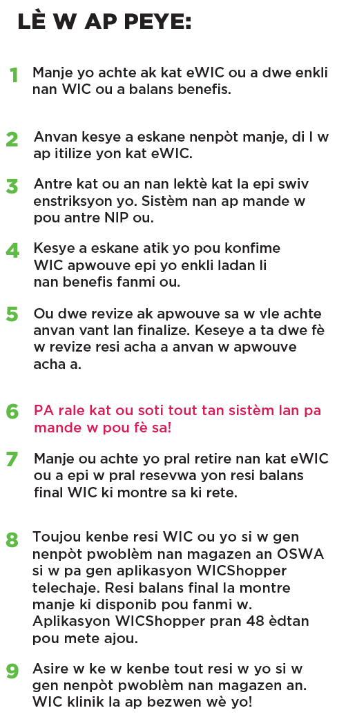 PA WIC shopping tips