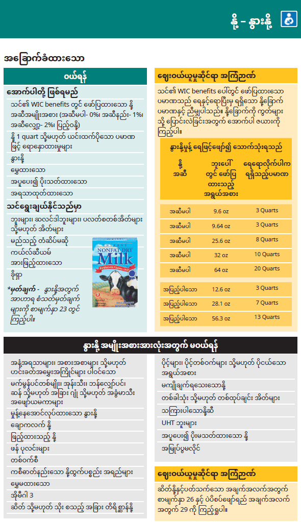 WA WIC Burmese