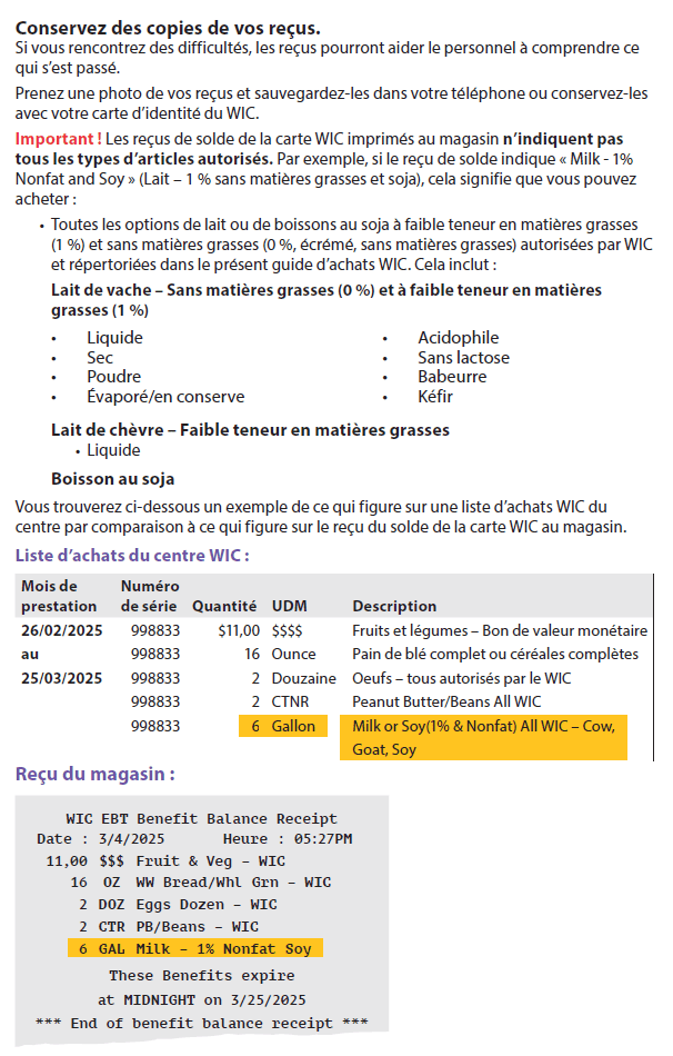 WA WIC French