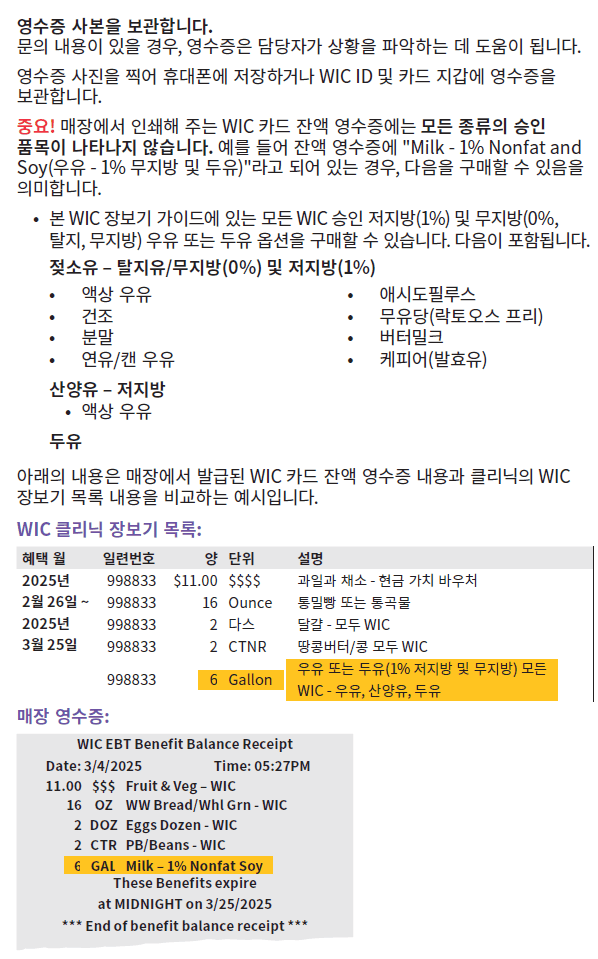 WA WIC Korean