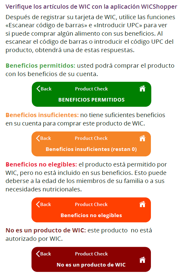 UT WIC image Verifique los artículos de WIC con la aplicación WICShopper