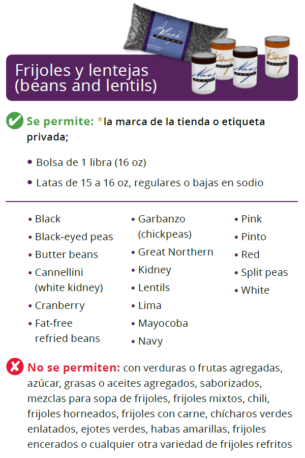 UT WIC Crema de cacahuate y frijoles/legumbres