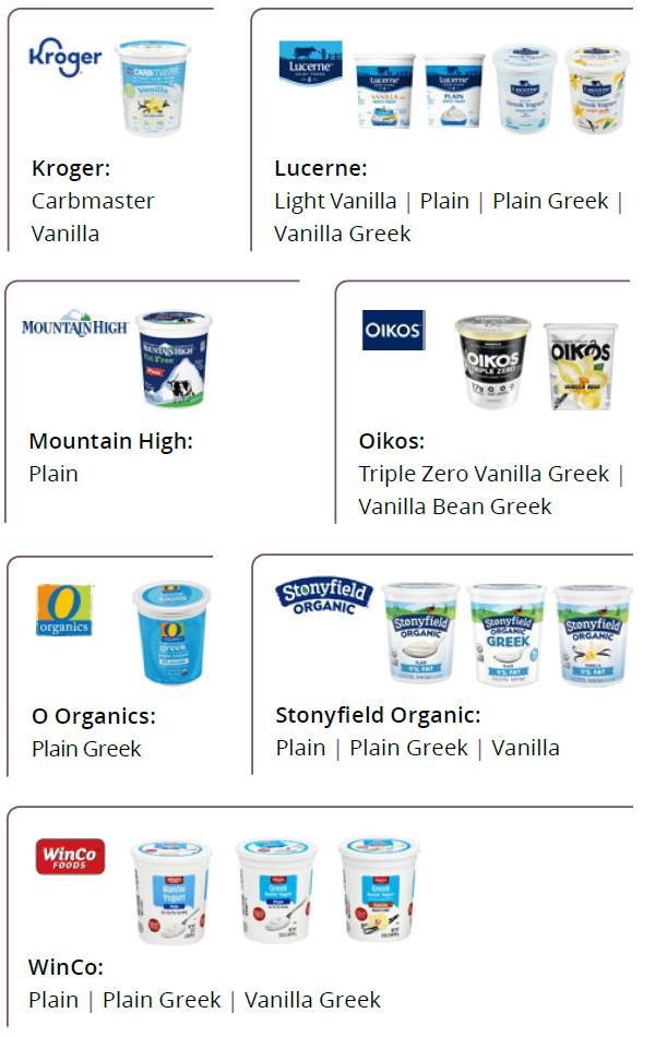 UT WIC Yogur