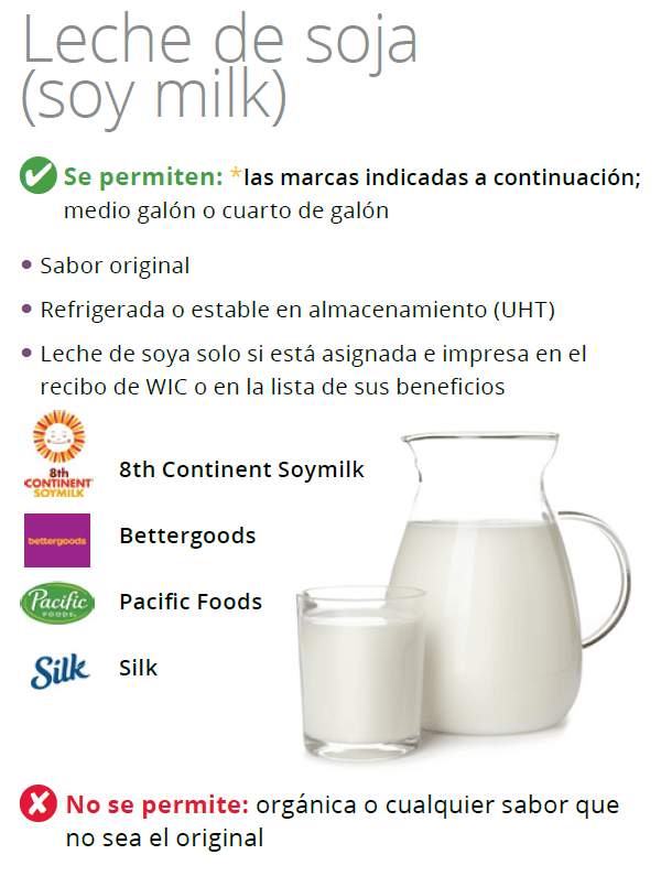 UT WIC Leche de soja
