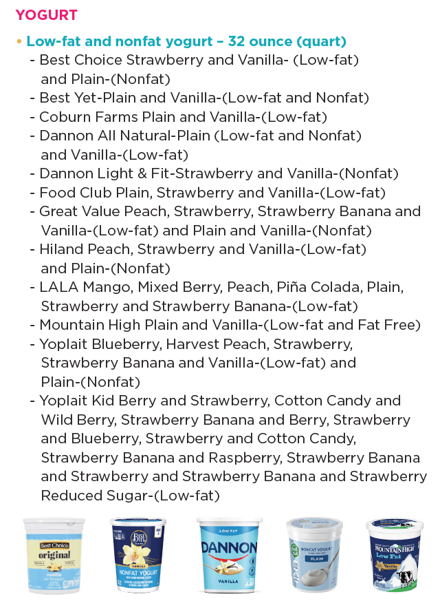 Chickasaw WIC yogurt