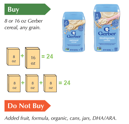 ID WIC food list infant foods