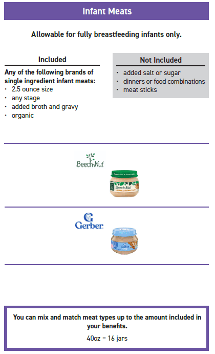 ITCA WIC Infant foods