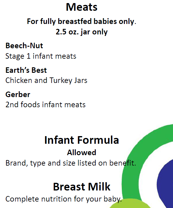 NH WIC Infant foods