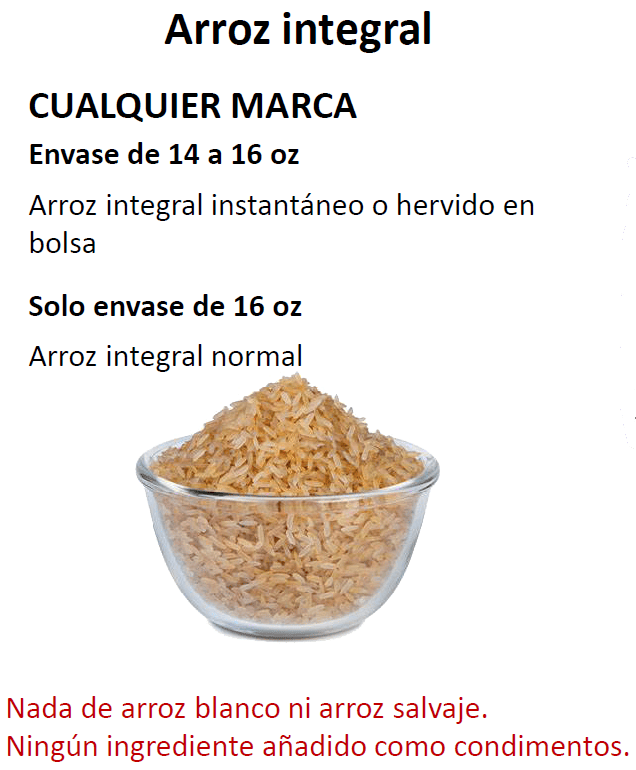 NH WIC Arroz integral, Avena y Pasta de trigo integral