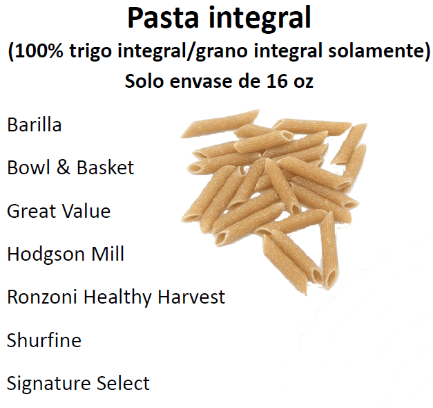 NH WIC Arroz integral, Avena y Pasta de trigo integral