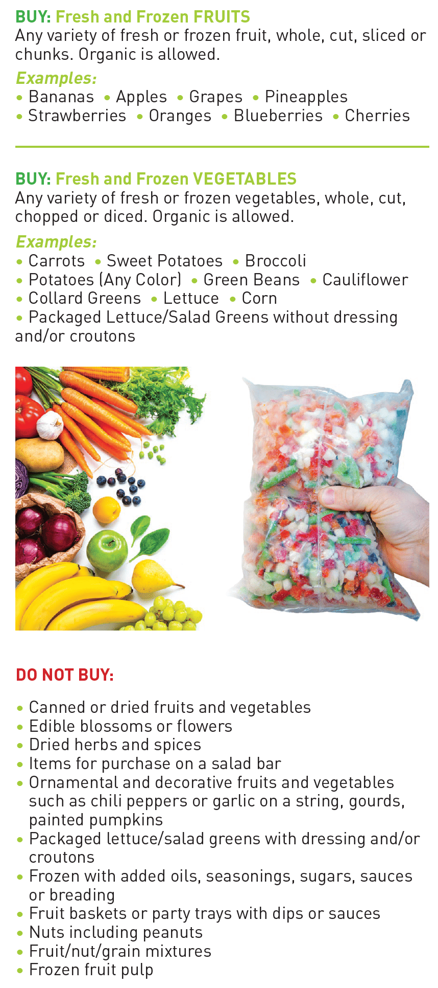 AL WIC Fruits and Vegetables image