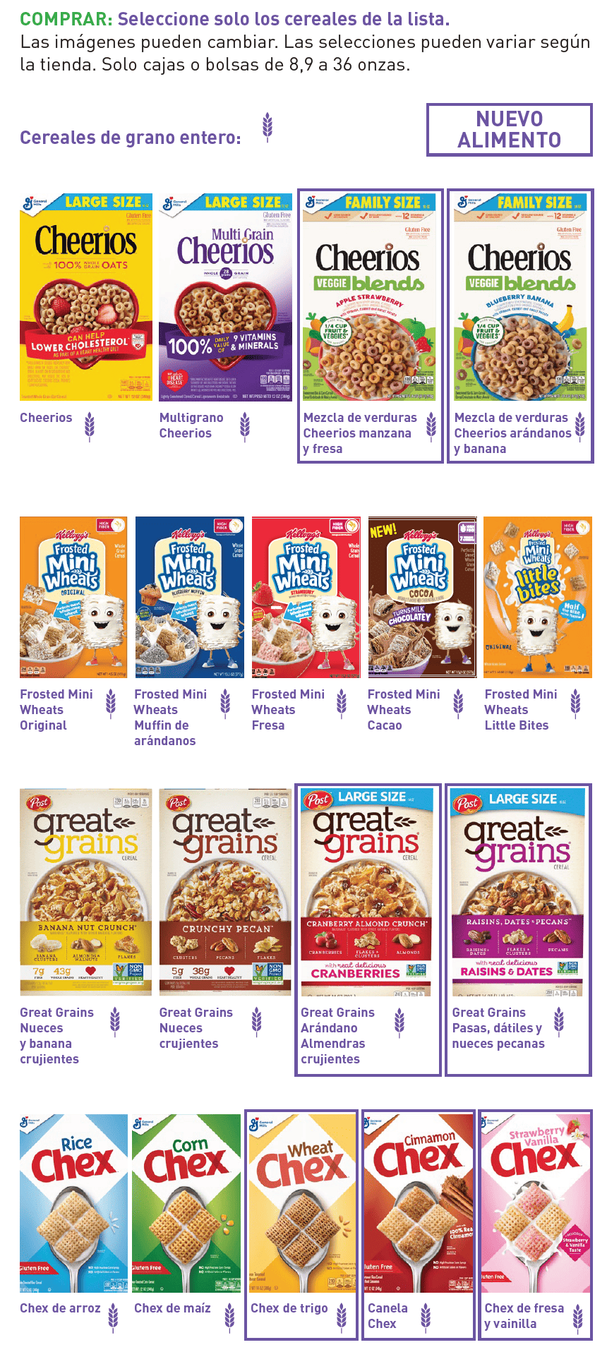AL WIC Cereales imagen