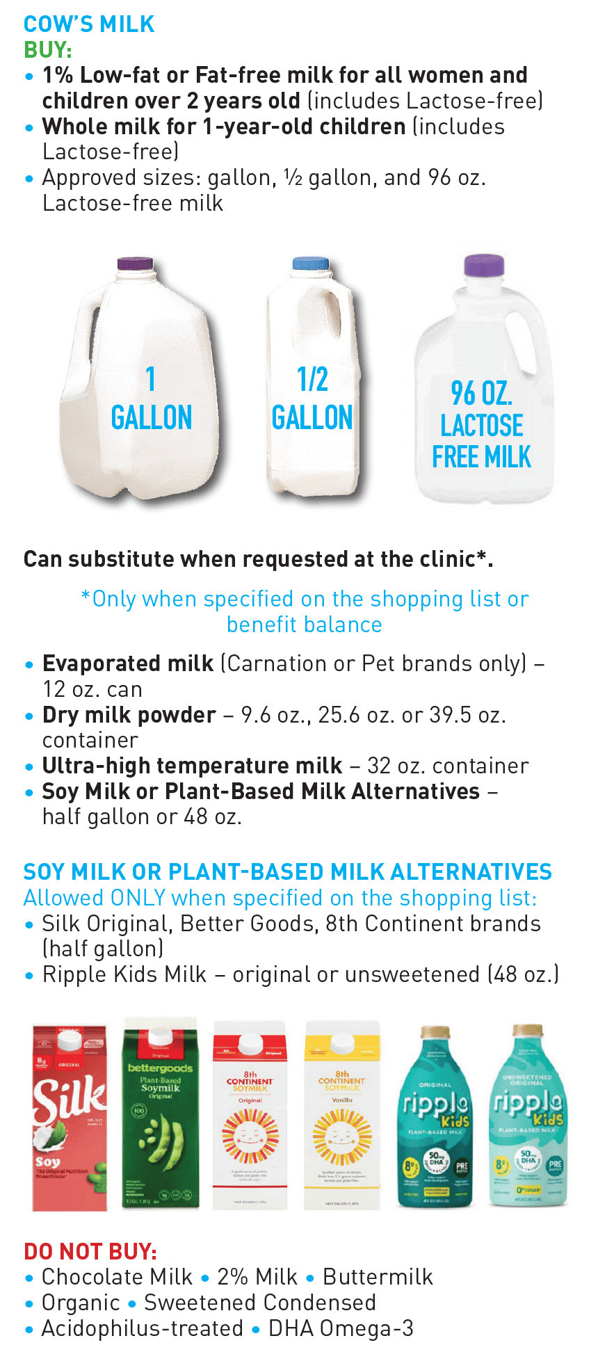 AL WIC Milk and Milk Substitutes image