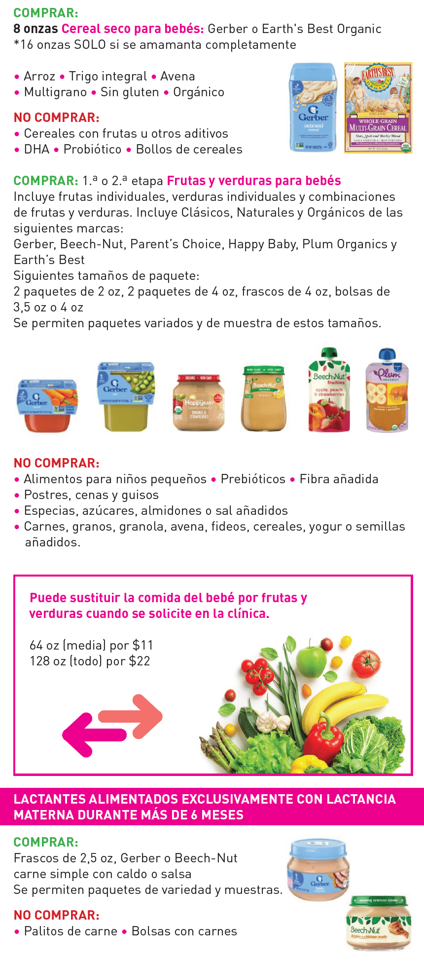 AL WIC Alimentos para bebés imagen