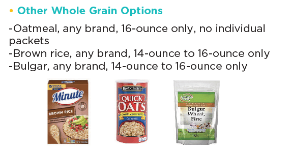 Chickasaw WIC whole grains image