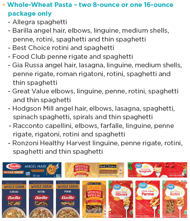 Chickasaw WIC whole grains image