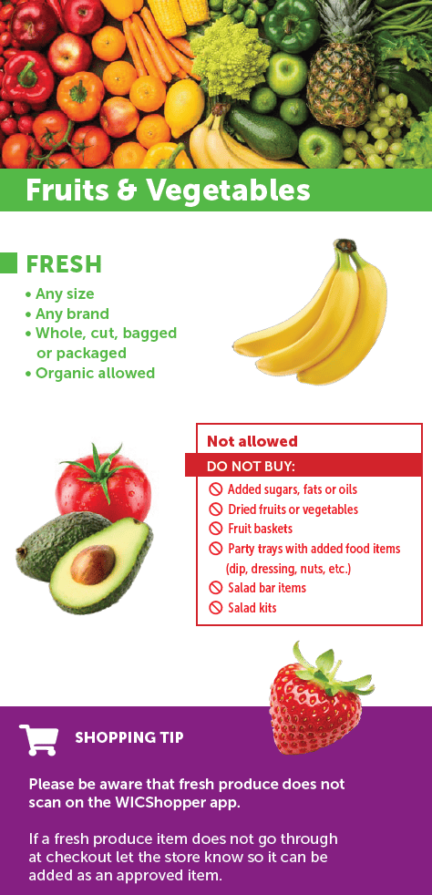 MA WIC fruits and vegetables image