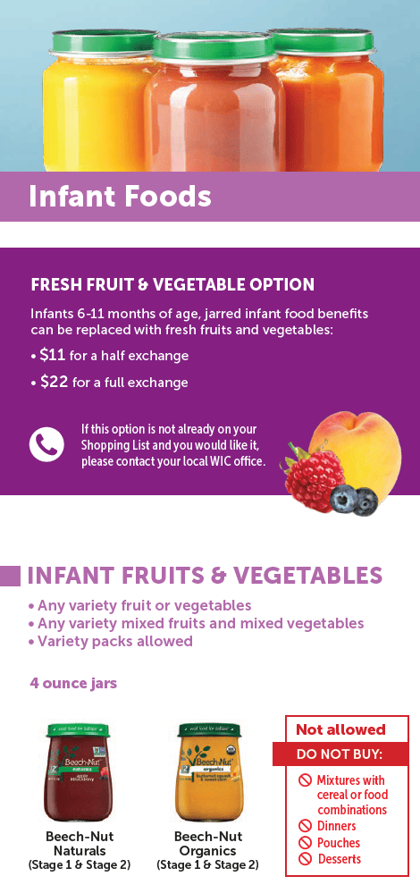 MA WIC infant foods image