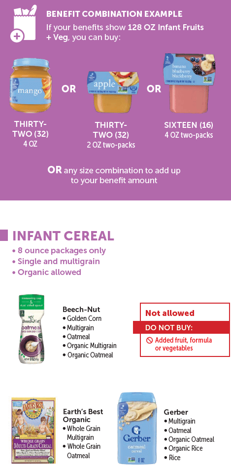 MA WIC infant foods image