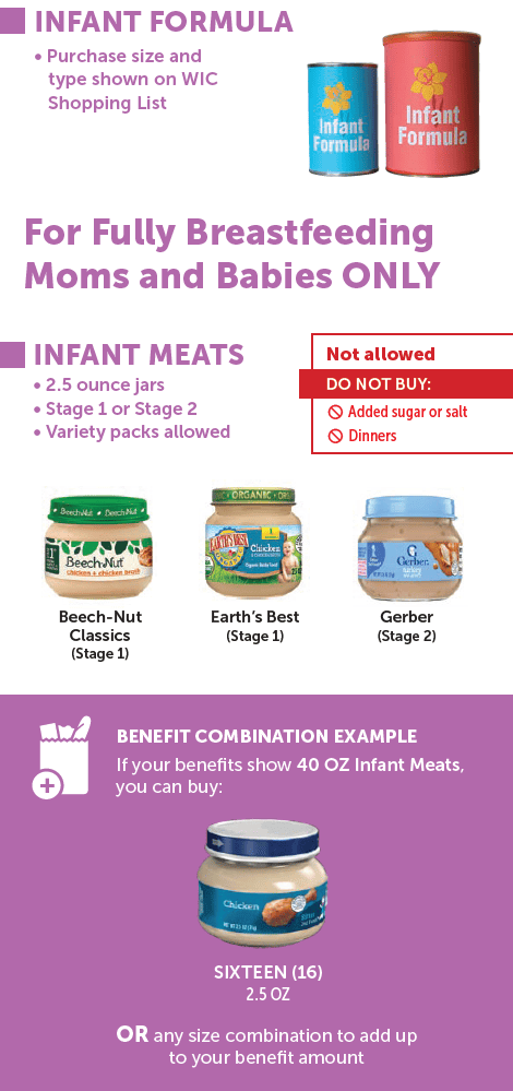 MA WIC infant foods image