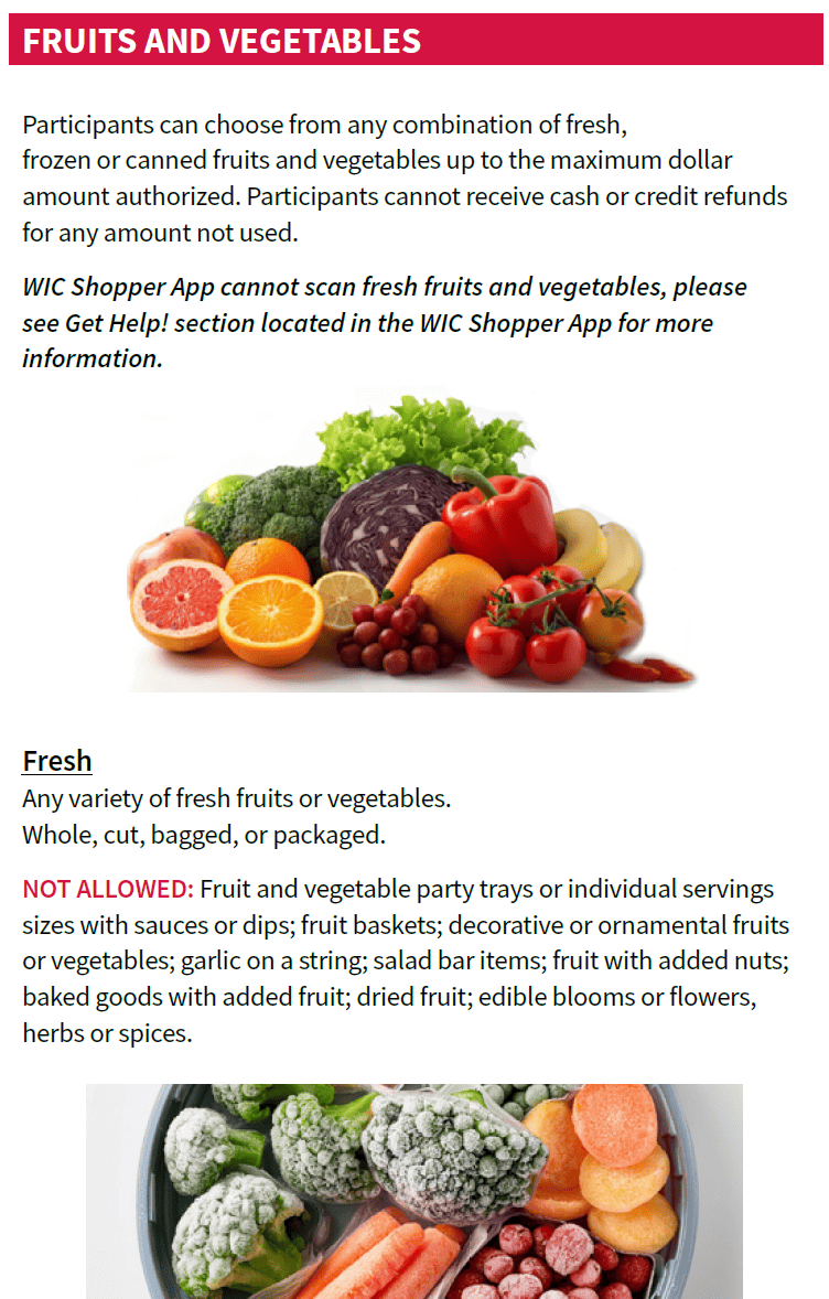 OH  WIC Fruits and Vegetables image