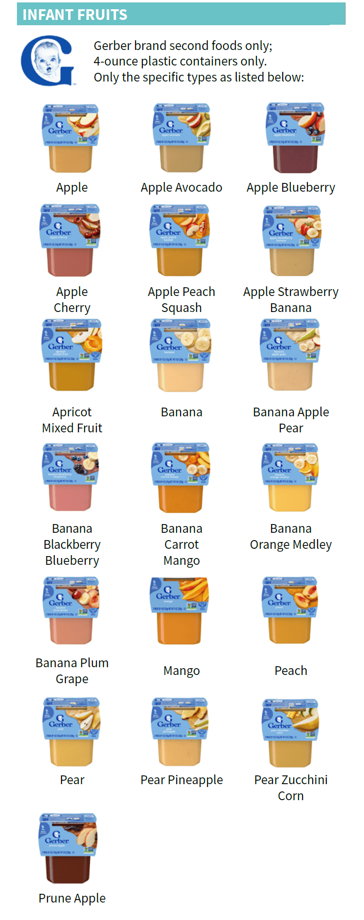 OH WIC Infant Foods image