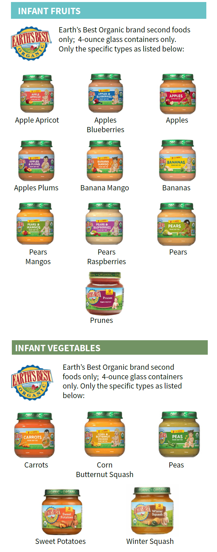 OH WIC Infant Foods image