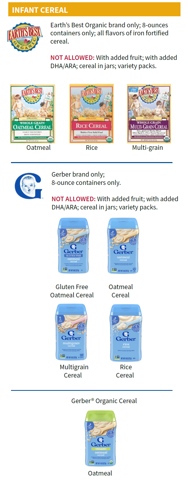 OH WIC Infant Foods image