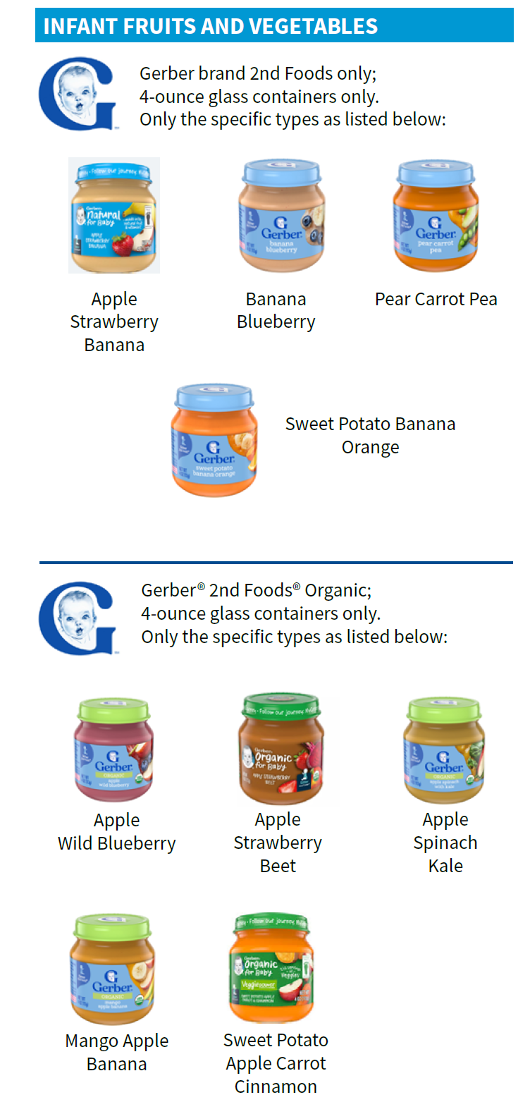 OH WIC Infant Foods image