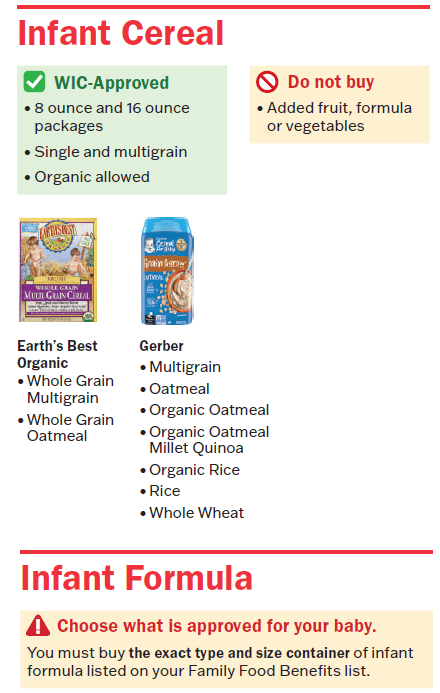 VT WIC Infant Foods image