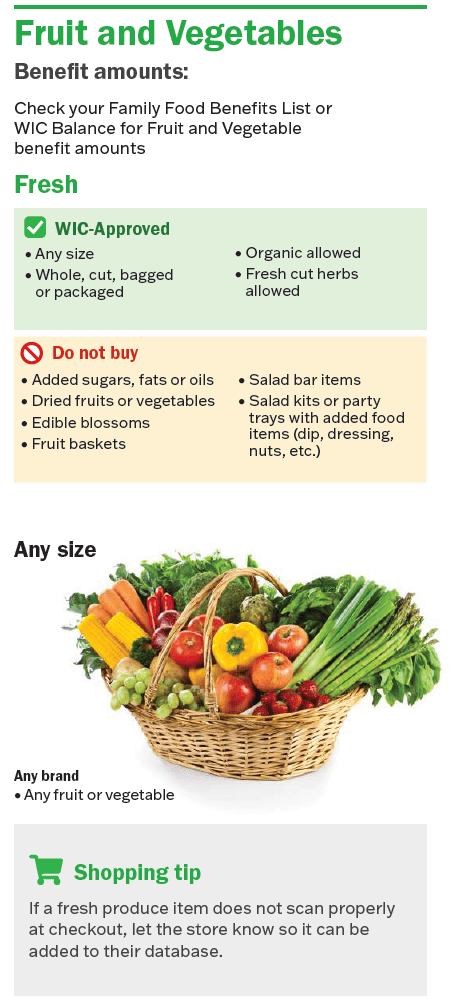 VT WIC Fruits and Vegetables image