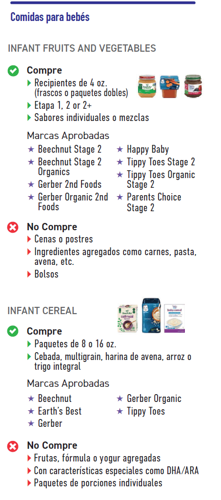 IA WIC Comidas para bebés imagen
