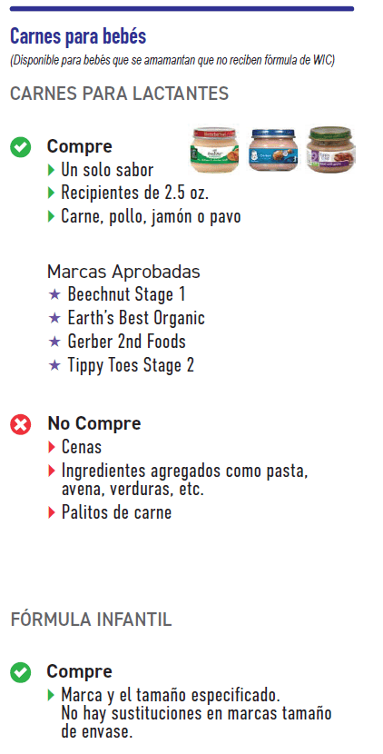 IA WIC Comidas para bebés imagen