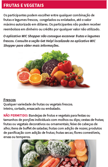 OH WIC FRUTAS E VEGETAIS image