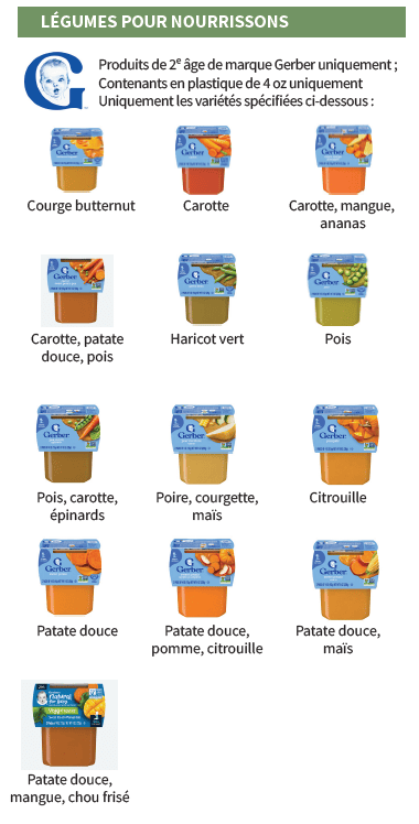 OH WIC ALIMENTS POUR NOURRISSONS