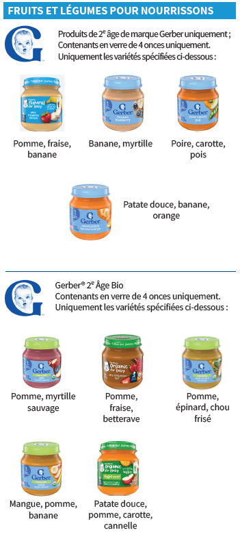 OH WIC ALIMENTS POUR NOURRISSONS